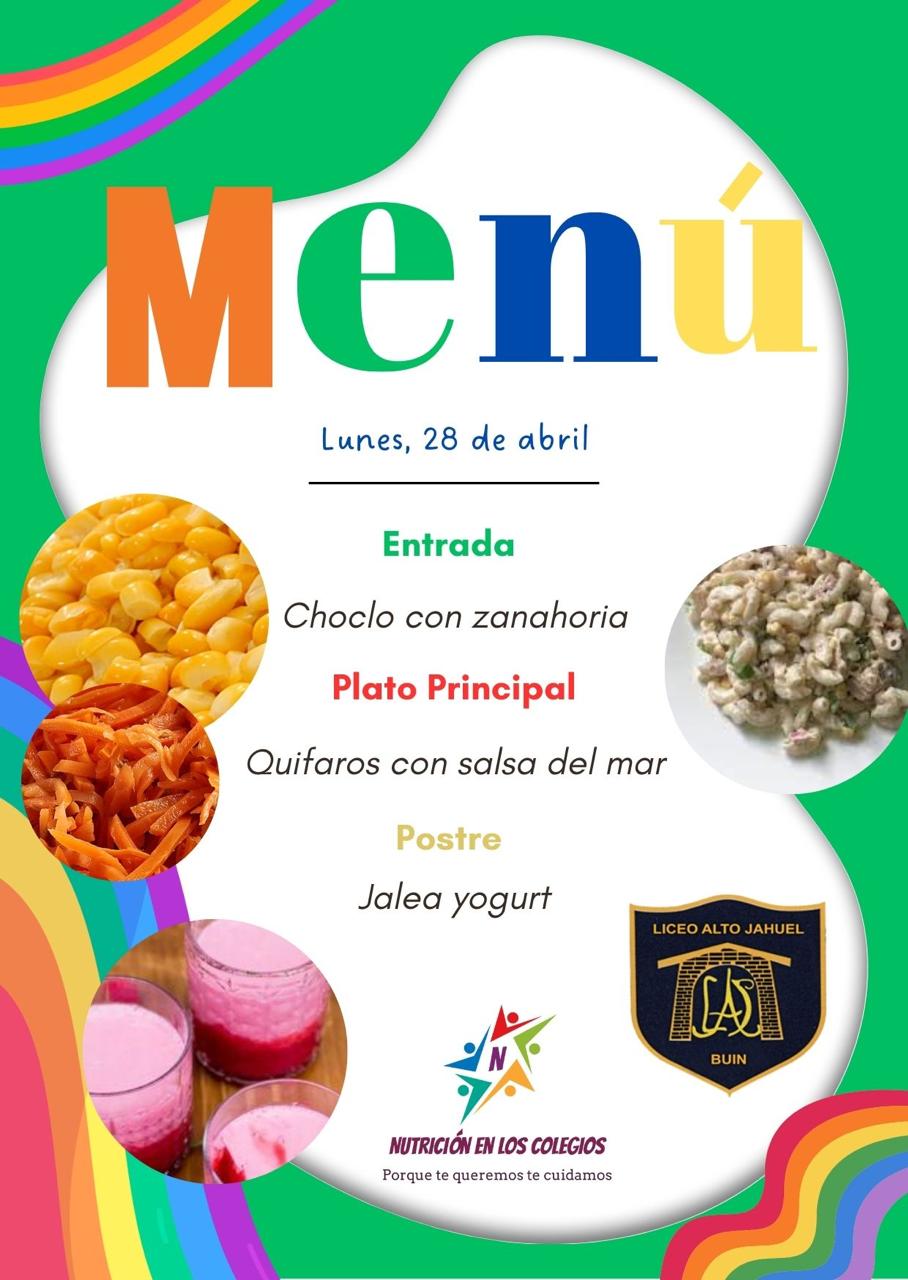 Menú JUNAEB del día